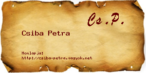 Csiba Petra névjegykártya