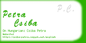 petra csiba business card